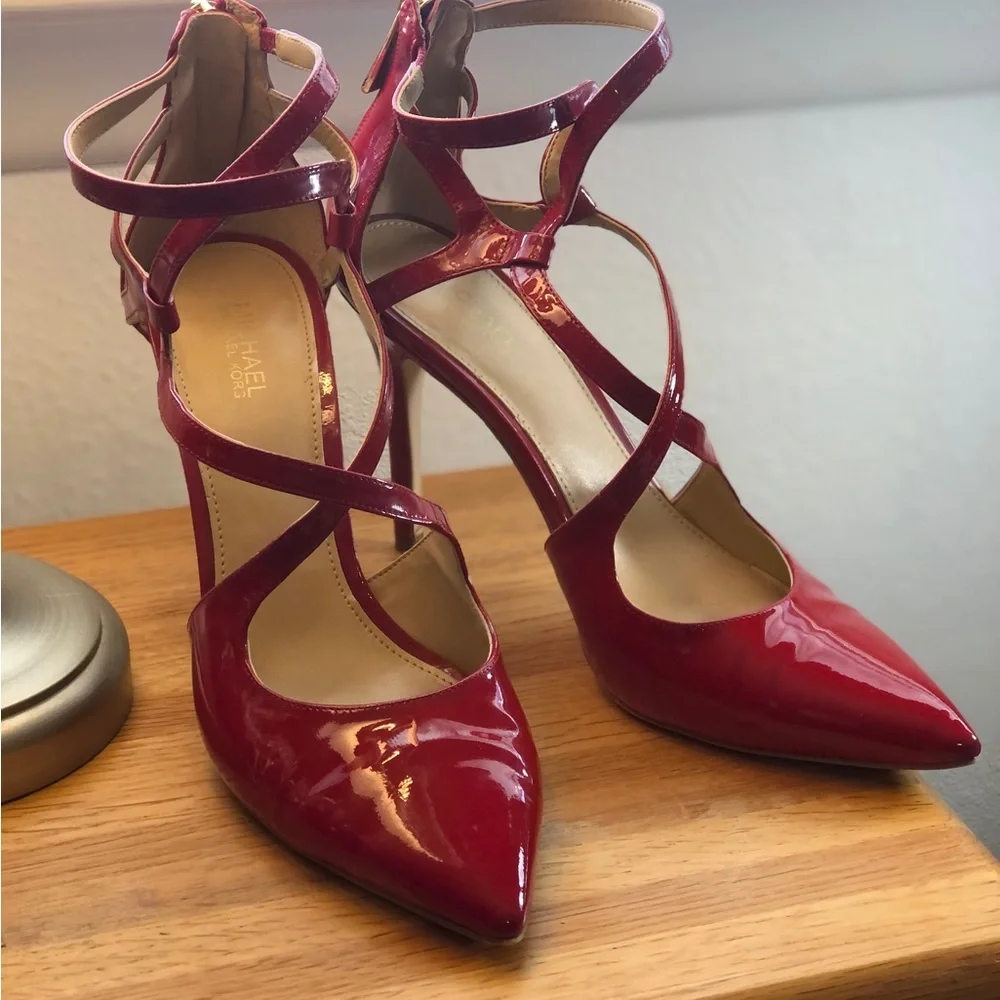 Michael Kors Red Patent Sexy Strappy Stilettos